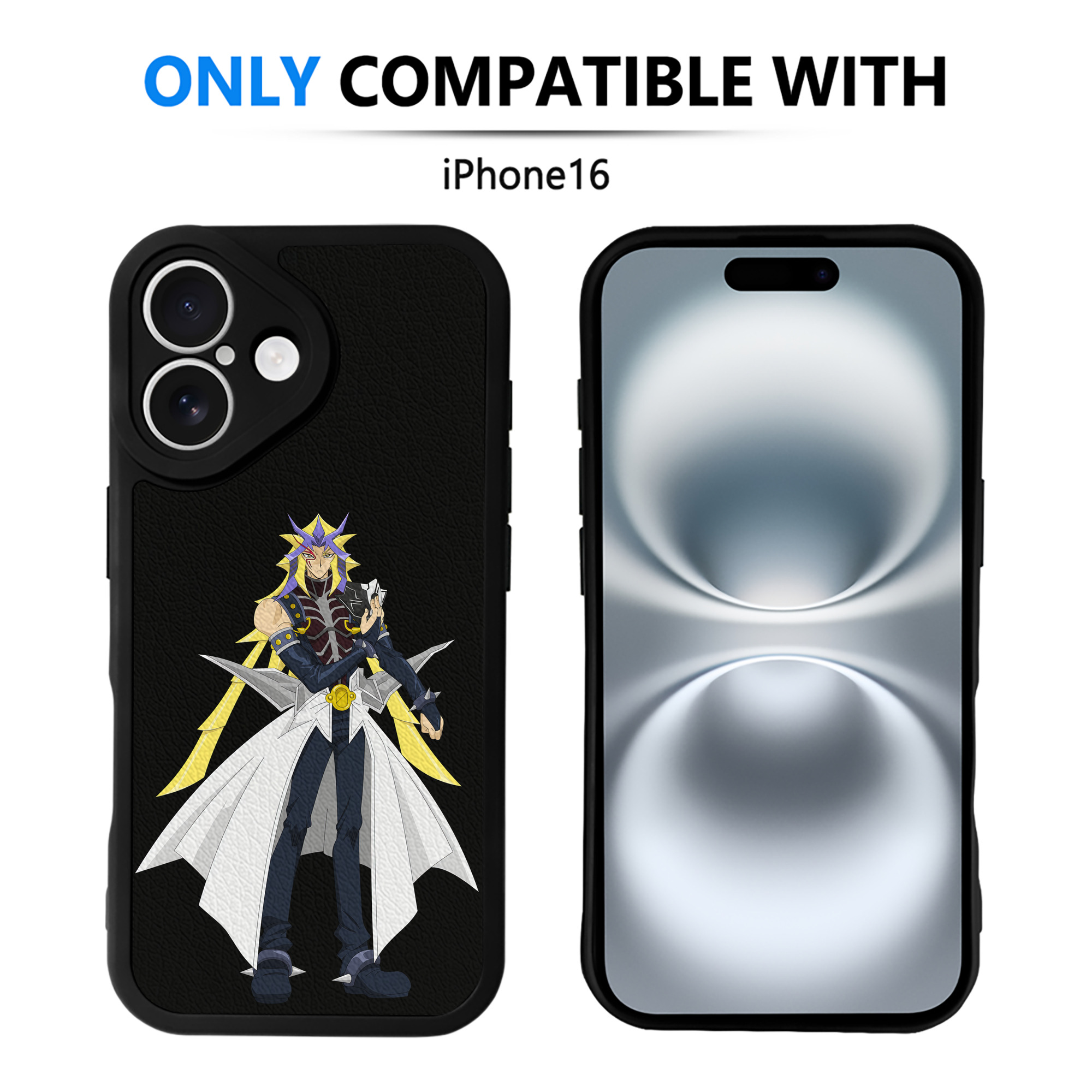 遊☆戯☆王 Yu-Gi-Oh! 【iPhone 16シリーズ対応】シリコンスマホケース（レザー調） 材質：シリコン